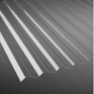 Polycarbonat Wellplatten 76/18 Sinus klar strukturiert, Breite 900mm, Stärke 1,4mm