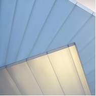 PLEXIGLAS® Heatstop Stegplatten Stegdoppelplatte 16/64 cool blue, Breite 980mm